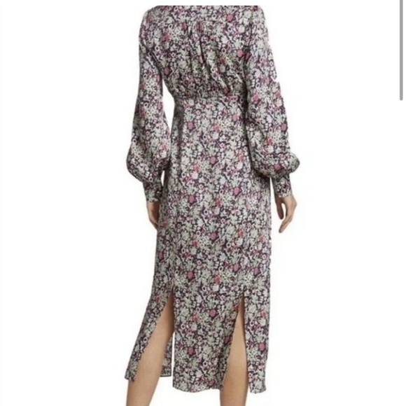 Cinq à Sept | Quin Floral Layered Overlay Feminine Flowy Midi Dress Size 4 - Picture 3 of 13